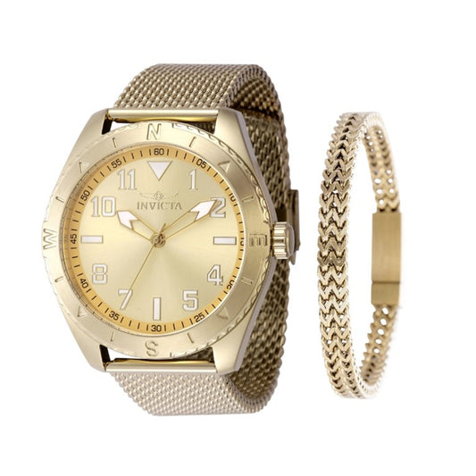Invicta Specialty Men's Watch - 45mm, Gold With Bracelet Set