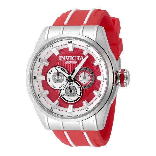Invicta Speedway Trackline Men's Watch - 48mm, Red, White