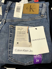 Calvin Klein Straight Jean Women High Rise, ash blue Size 30