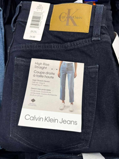 Calvin Klein Straight Jean Women High Rise, dark blue Size 31