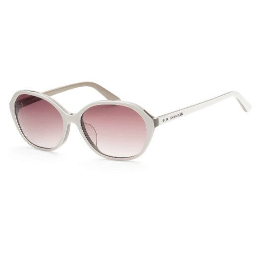 CALVIN KLEIN WOMEN'S BEIGE OVAL SUNGLASSES