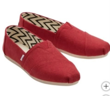 Toms Canvas Women Shoe, red Size 9