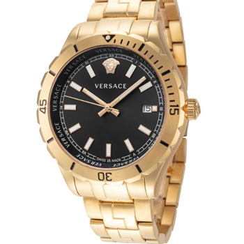 Versace Hellenyium Quartz Black Dial Men's Watch