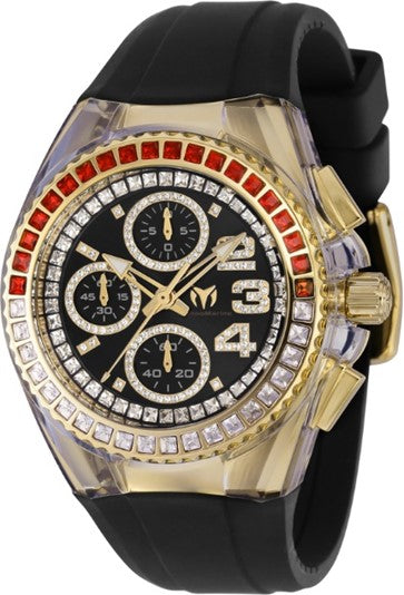Technomarine Cruise Star Chronograph Quartz Crystal Black Dial Ladies Watch