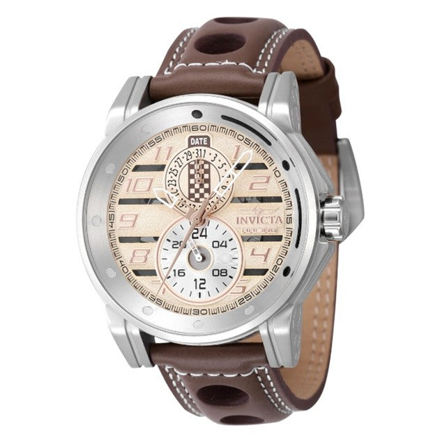Invicta Racing Circuit Men's Watch - 46mm, White, Brown