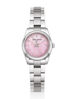 Philip Stien Women Kathy Ireland Diamond Love Pink Mother of Pearl Watch 32.5mm