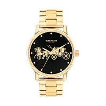 Coach Grand Quartz Black Dial Ladies Watch