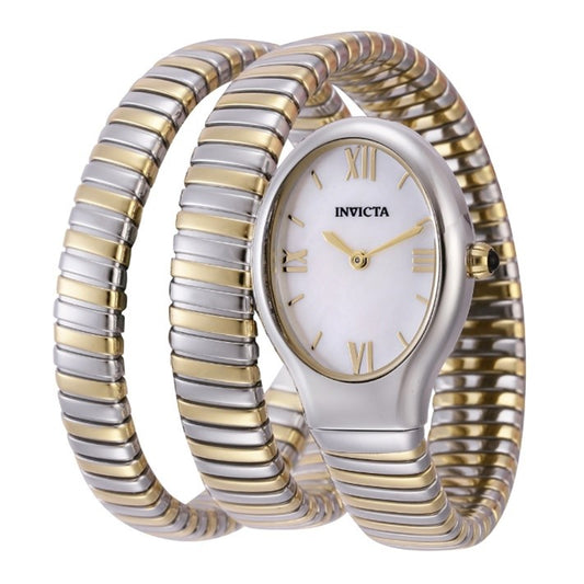 Invicta Mayamar Women's Wrap Watch w/ Mother of Pearl Dial - 21mm, Steel, Gold