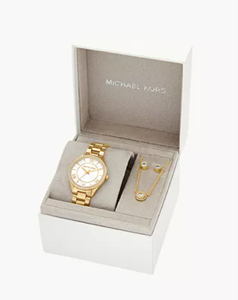 Michael Kors Women's Lauryn 33mm Watch and Necklace