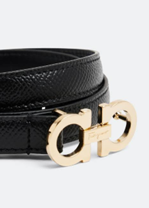 Ferragamo Salvatore Pointed Tip Gancini Belt, Size 100