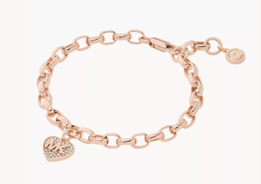 MK Fashion Rose Gold-Tone Brass Chain Bracelet