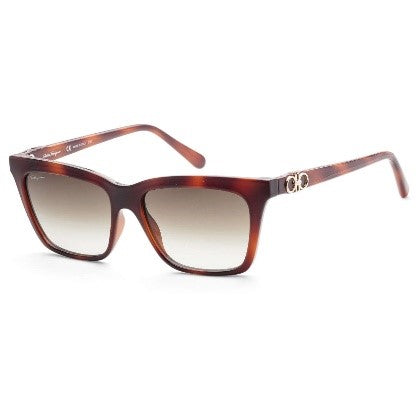 FERRAGAMO WOMEN'S BROWN SQUARE SUNGLASSES