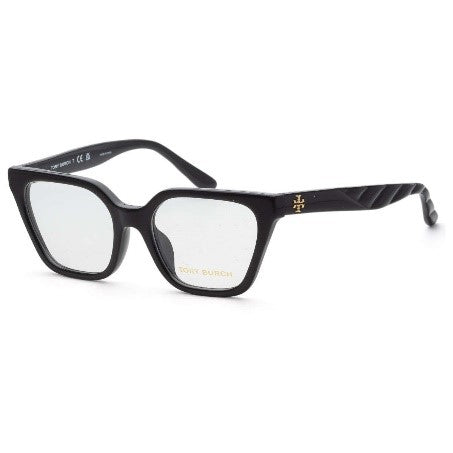 Tory Burch Women's Black Rectangular Opticals