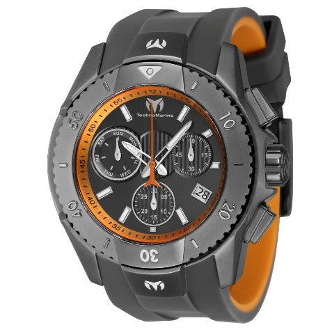 TechnoMarine UF6 Swiss Ronda Z60 Caliber Men's Watch - 48mm, Orange, Grey
