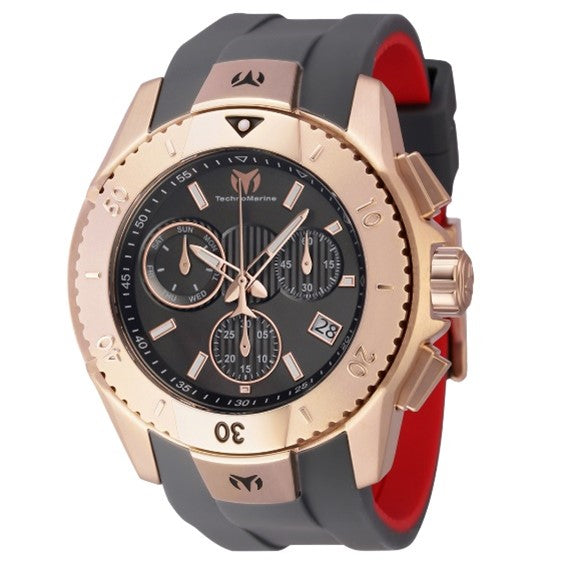 TechnoMarine UF6 Swiss Ronda Z60 Caliber Men's Watch - 48mm, Red, Grey