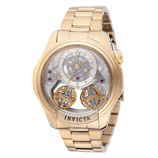 Invicta Specialty Twin Axis Men's Watch w/ Skelenton Dial - 46mm, Gold