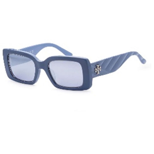 TORY BURCH WOMEN'S BLUE RECTANGULAR SUNGLASSES