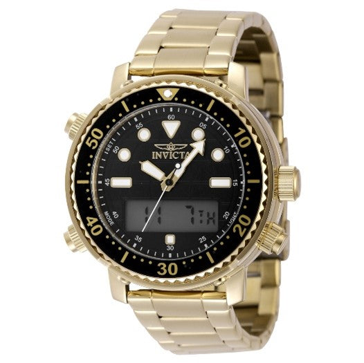 Invicta Pro Diver DigiQuartz Men's Watch - 46.5mm, Gold