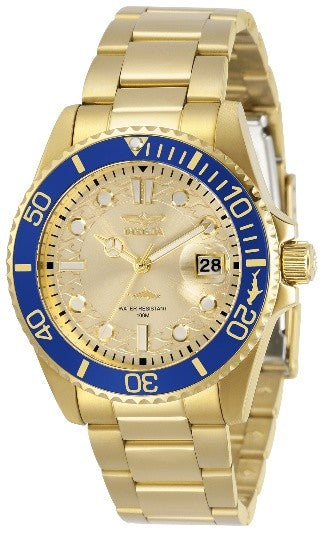Invicta Pro Diver Unisex Watch - 38mm, Gold