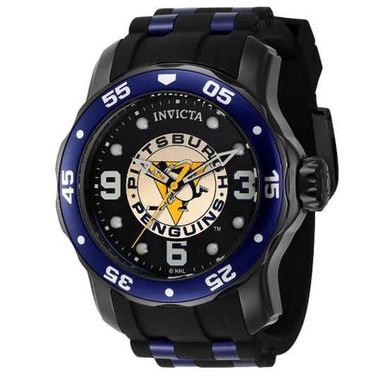 Invicta NHL Pittsburgh Penguins Men's Watch - 48mm, Black, Blue
