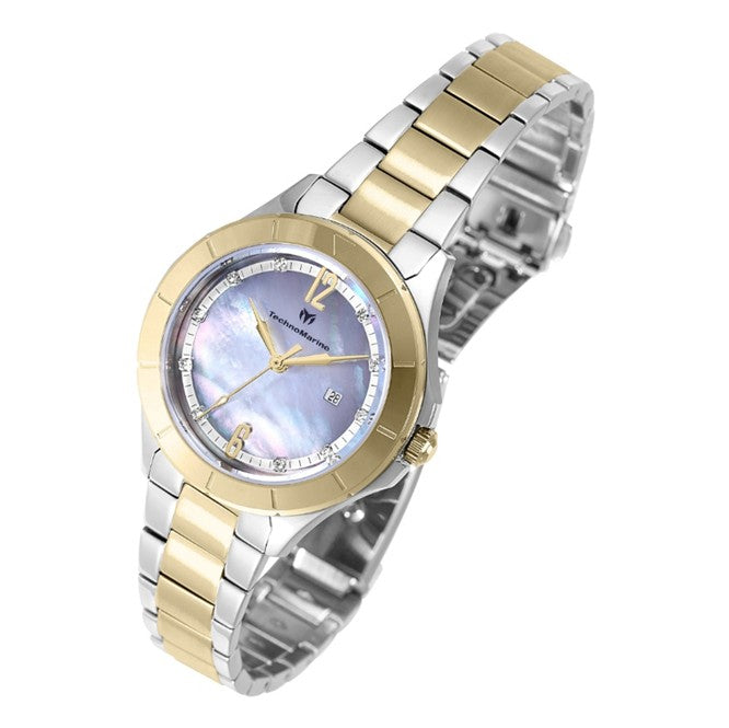TechnoMarine Luna Tides Women's Watch w/ Mother of Pearl Dial - 33mm, Steel