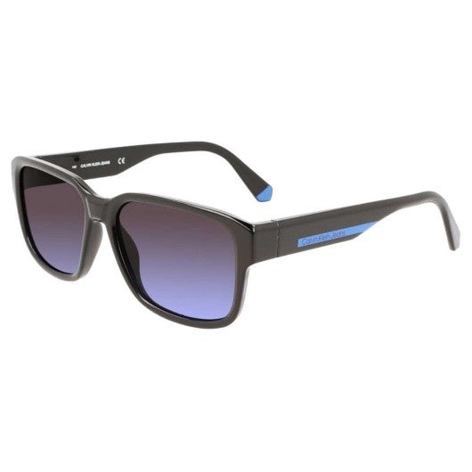 CALVIN KLEIN MEN'S BLACK RECTANGULAR SUNGLASSES