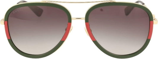 Gucci Grey Gradient Pilot Unisex Sunglasses