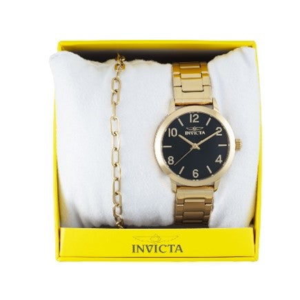 Invicta Wildflower Women's Watch - 34mm, Gold With Bracelet Set