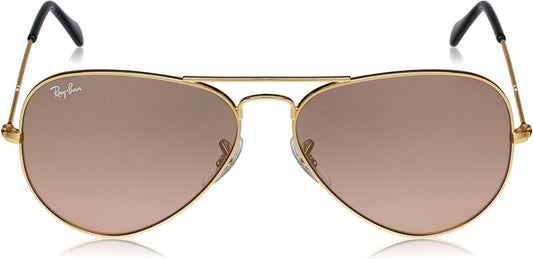 Ray-Ban Aviator Gradient Silver/Pink Mirror Unisex Sunglasses
