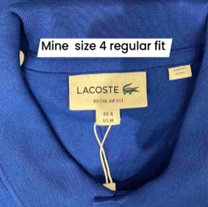 Lacoste Polo Men Size Medium