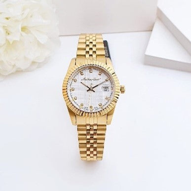 Mathey-Tissot Mathey III Quartz Crystal White Dial Ladies Watch-32mm