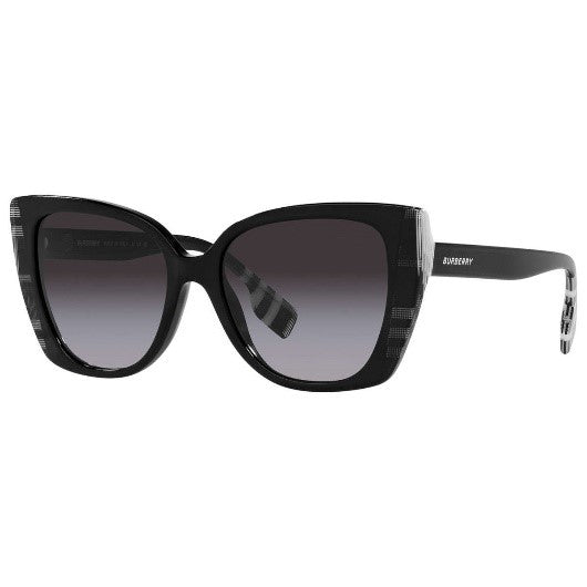 BURBERRY WOMEN'S BLACK CAT-EYE SUNGLASSES