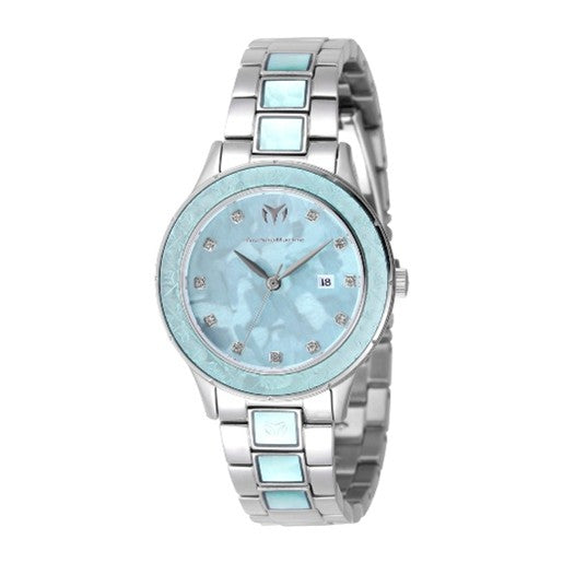 TechnoMarine Sea Seafoam Glow Women's Watch - 33mm, Steel