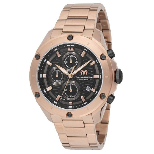 TechnoMarine Oceanico Quartz Black Dial Men's Watch 44mm