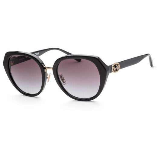 COACH WOMEN'S BLACK ROUND SUNGLASSES