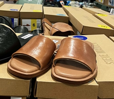 Steve Madden Leather Women Slide, brown Size 9