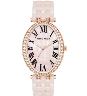 Anne Klein Quartz Oval Crystal Ladies Watch