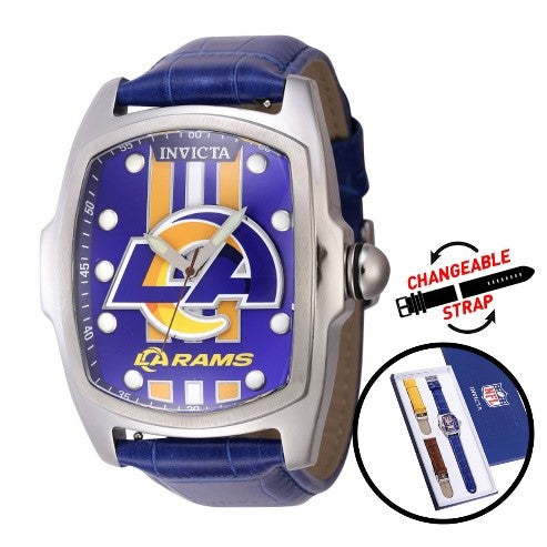 Invicta NFL Los Angeles Rams Men's Watch - 47mm, Blue with Interchangeable Strap