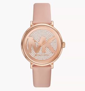 Michael Kors Three-Hand Blush Leather Watch- 40mm