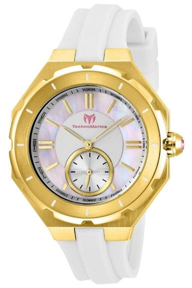TechnoMarine Cruise Sea Swiss Ronda 1069 Caliber Women's Watch w/ Mother of Pearl Dial - 37.5mm, White