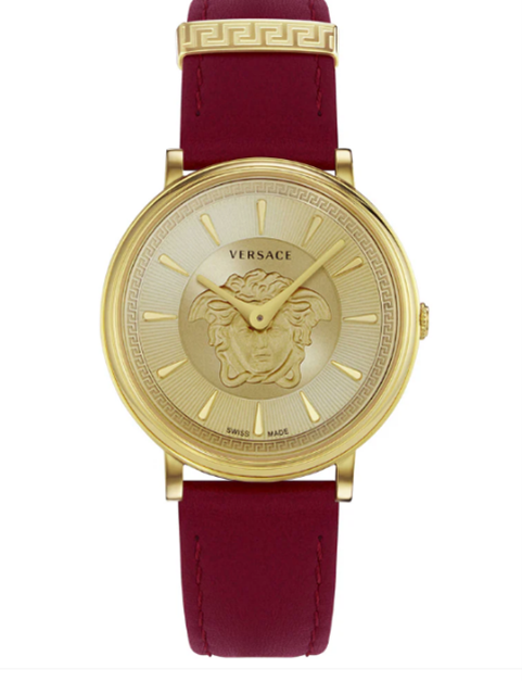 Versace V-Circle Medusa Quartz Gold Women's Watch