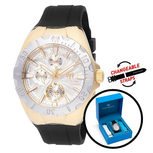 TechnoMarine Cruise Original Unisex Watch - 40mm, White, Blue, Black with Interchangeable Strap