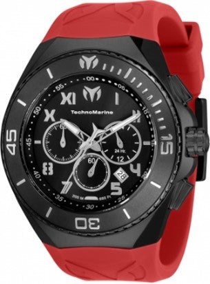 Technomarine Ocean Manta Chronograph Quartz Black Dial Men's Watch -48mm