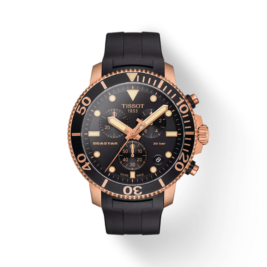 Tissot Seastar 1000 Chronograph Quartz Black Dial Men's Watch