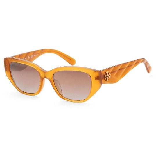 TORY BURCH WOMEN'S BROWN RECTANGULAR SUNGLASSES