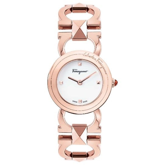FERRAGAMO DOUBLE GANCINI STUD WOMEN'S WATCH
