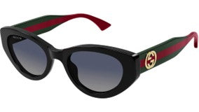 Gucci Polarized Grey Gradient Cat Eye Ladies Sunglasses