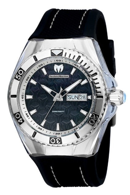 TechnoMarine Cruise Monogram Swiss Ronda 517 Caliber Men's Watch w/ Mother of Pearl Dial - 44mm, Black