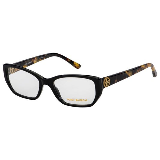 Tory Burch Women's Black Rectangular Opticals