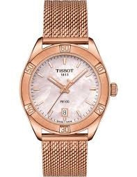 Tissot Women's PR 100 36mm Pink MOP Dial Stainless Steel Watch